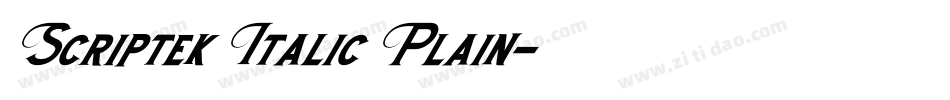 Scriptek Italic Plain字体转换